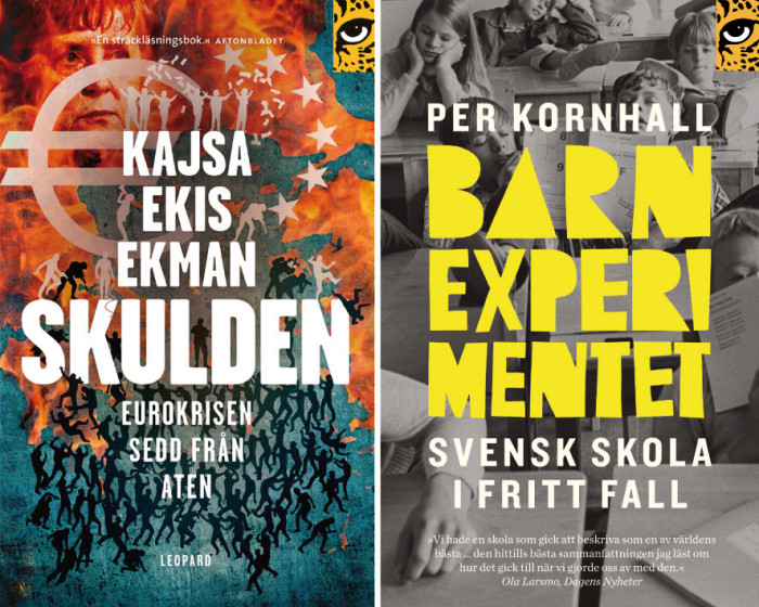 Pocketnyheter fr?n Leopard förlag: „Skulden” om eurokrisen i Aten och „Barnexperimentet” om svensk skola i fritt fall