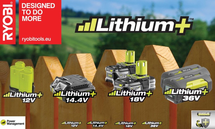 RYOBI? Lithium+ Batteriteknologi – Designed to do more ? n? ogs? med mer kraft og driftstid