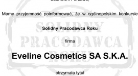 FIRMA EVELINE COSMETICS SOLIDNYM PRACODAWCĄ 2013