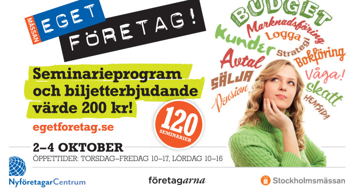 Starta eget utan affärsidé p? Mässan Eget Företag 2-4 oktober