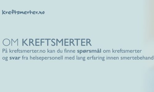 Nytt nettsted om lindring av kreftsmerter