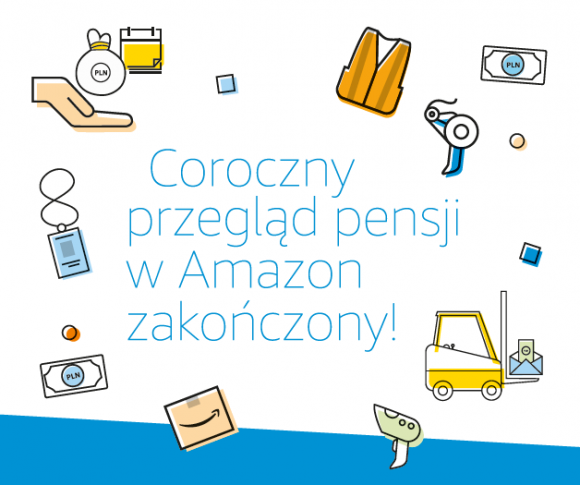 Amazon zakończył czwarty przegląd wynagrodzeń w Polsce Praca, BIZNES - Amazon ogłosił, że w wyniku corocznego przeglądu wynagrodzeń, podnosi pensje we wszystkich 5-ciu Centrach Logistyki E-Commerce w Polsce. W zależności od stażu w firmie, pracownicy poziomu początkowego otrzymają od 17,5 do 19,5 PLN/h a kierownicy zespołów od 22,5 do 24,5 PLN/h.