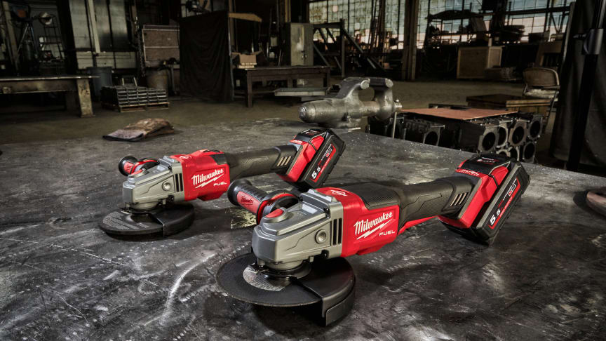 Milwaukee® M18 FUEL™ VINKELSLIPERE MED SAMME KRAFT SOM ELEKTRISKE VINKELSLIPERE